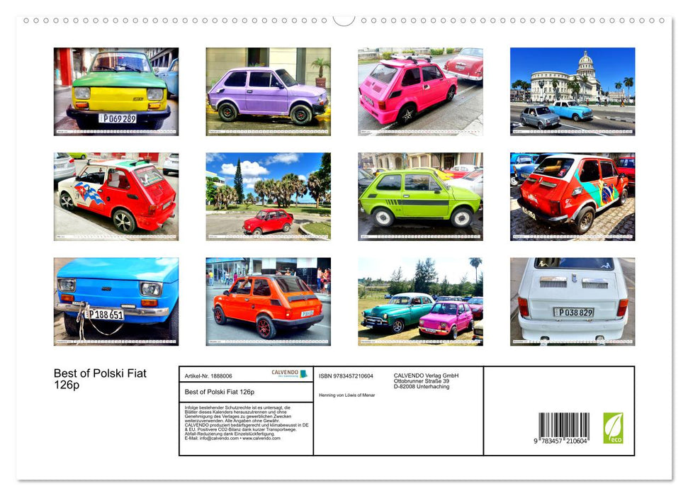 Best of Polski Fiat 126p (CALVENDO Premium Wandkalender 2025)