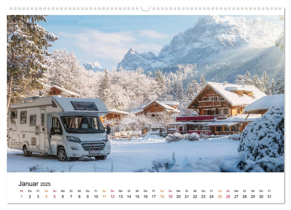 Wohnmobil grenzenlos (CALVENDO Premium Wandkalender 2025)