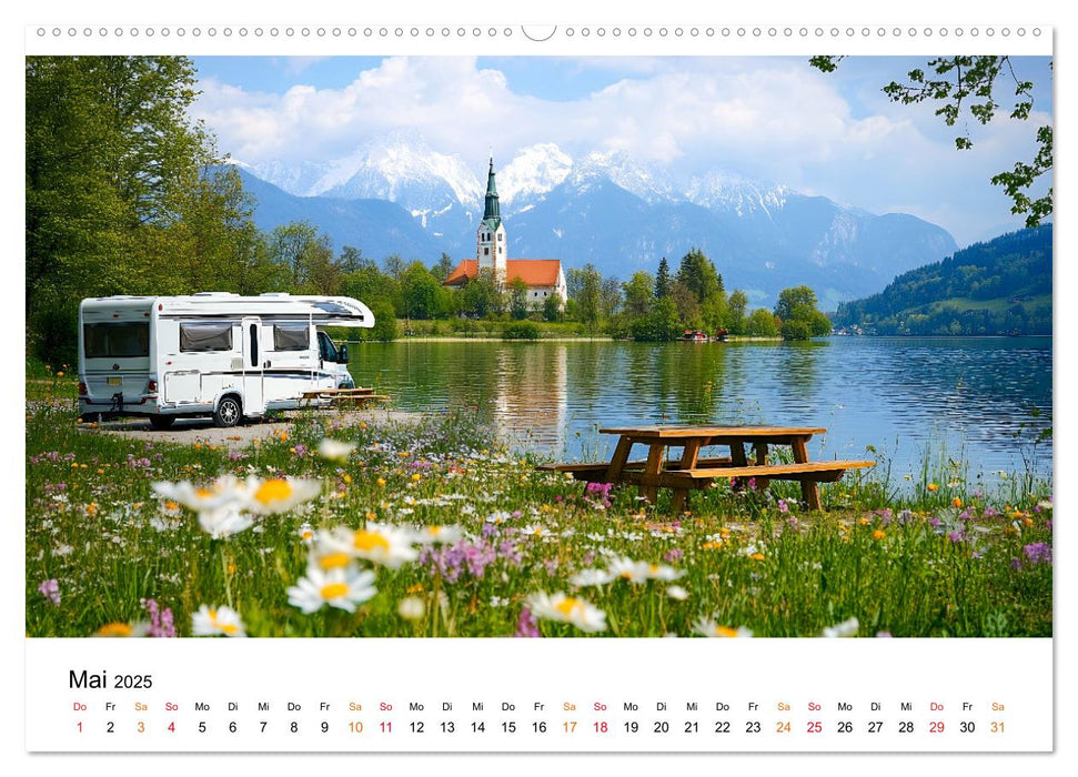 Wohnmobil grenzenlos (CALVENDO Premium Wandkalender 2025)