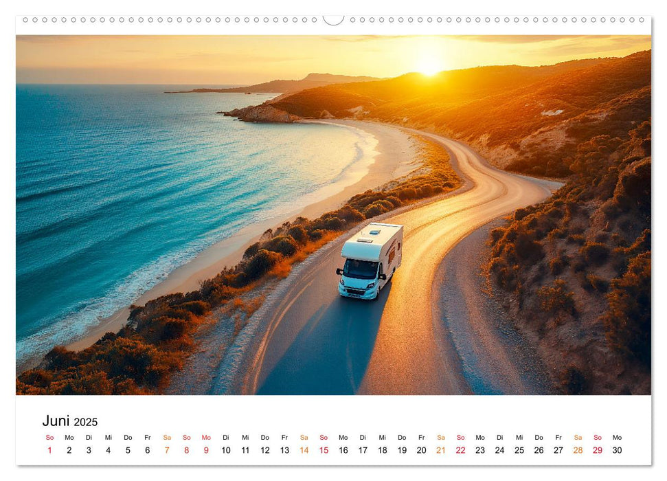 Wohnmobil grenzenlos (CALVENDO Premium Wandkalender 2025)