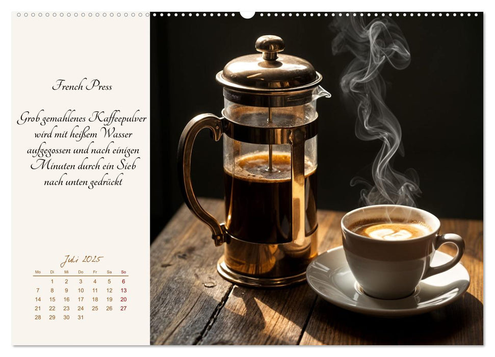 KI - Kaffee und Genuss 12 Monate im Aroma (CALVENDO Premium Wandkalender 2025)