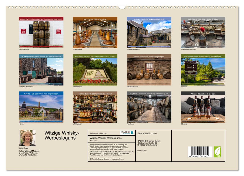 Witzige Whisky-Werbeslogans (CALVENDO Premium Wandkalender 2025)