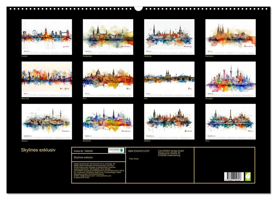 Skylines exklusiv (CALVENDO Wandkalender 2025)