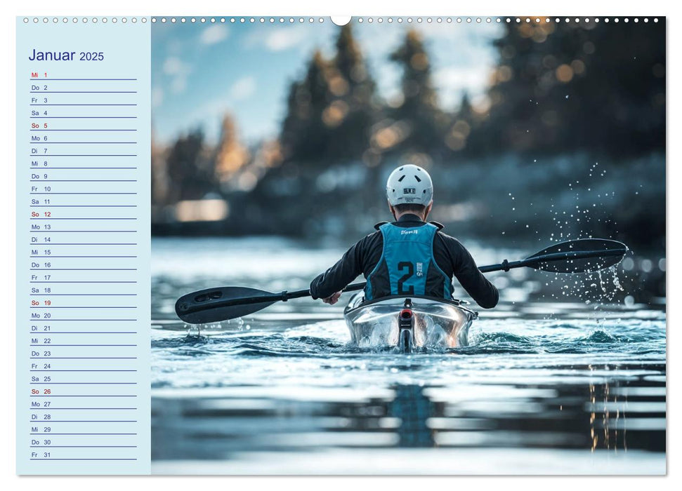 KI Aqua-Emotionen - Ein Jahr voller Wassersport (CALVENDO Premium Wandkalender 2025)