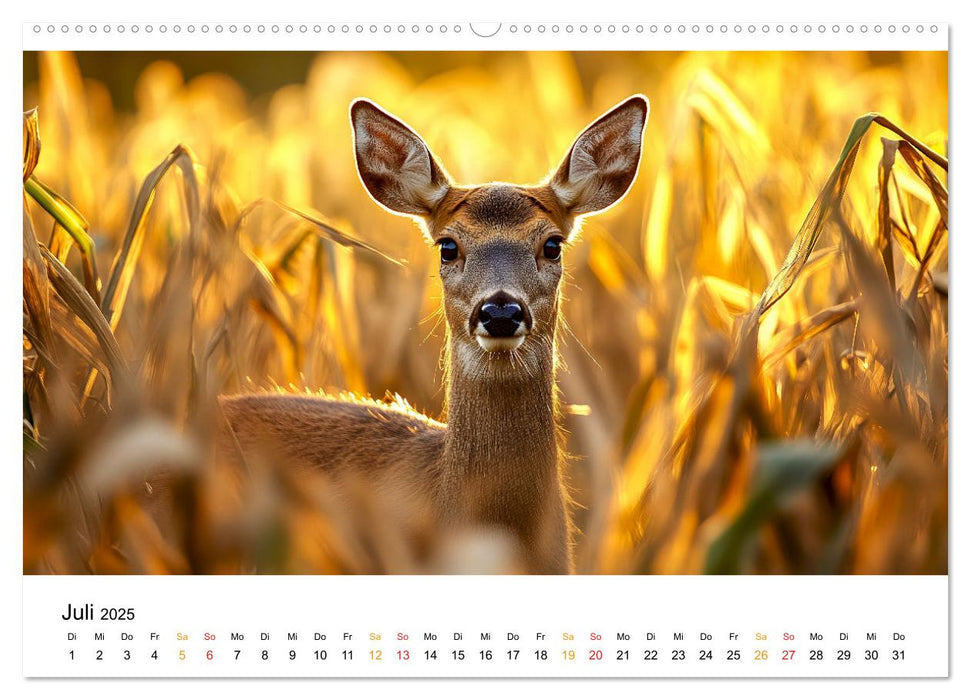 Wilde Tierwelt im Wald (CALVENDO Premium Wandkalender 2025)