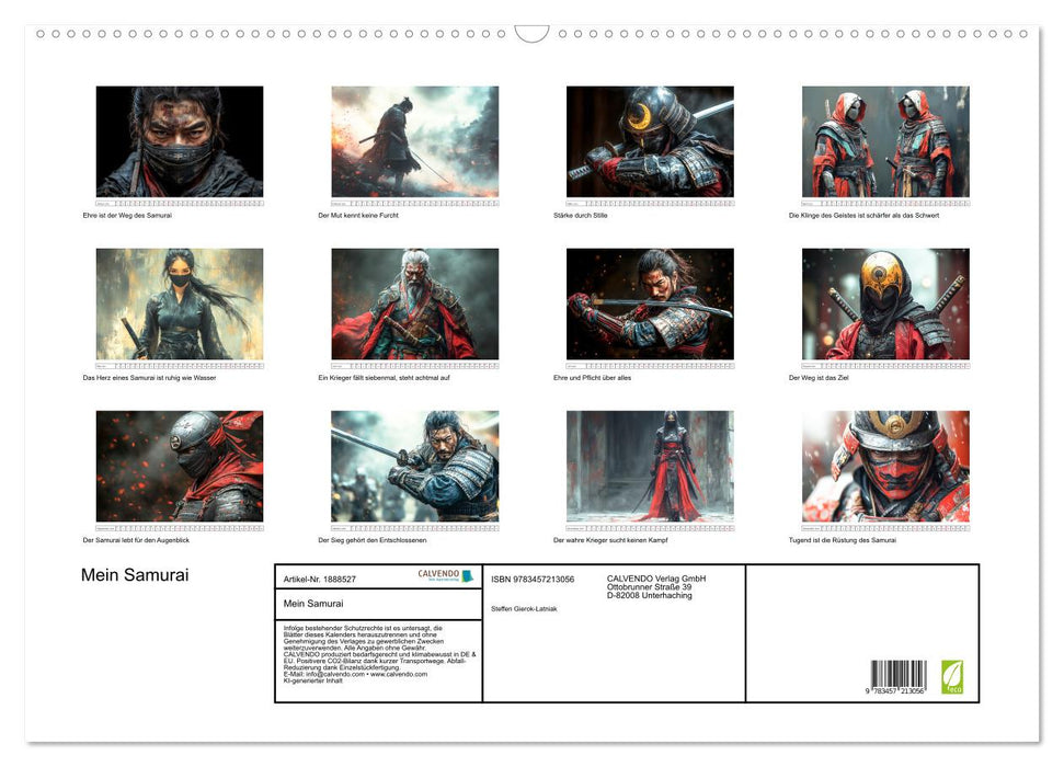 Mein Samurai (CALVENDO Wandkalender 2025)