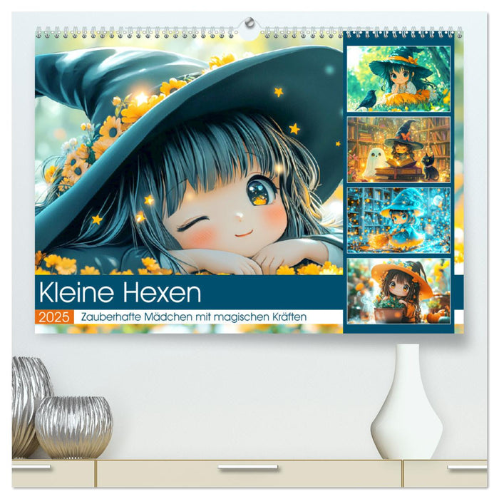 Kleine Hexen. Zauberhafte Mädchen mit magischen Kräften (CALVENDO Premium Wandkalender 2025)