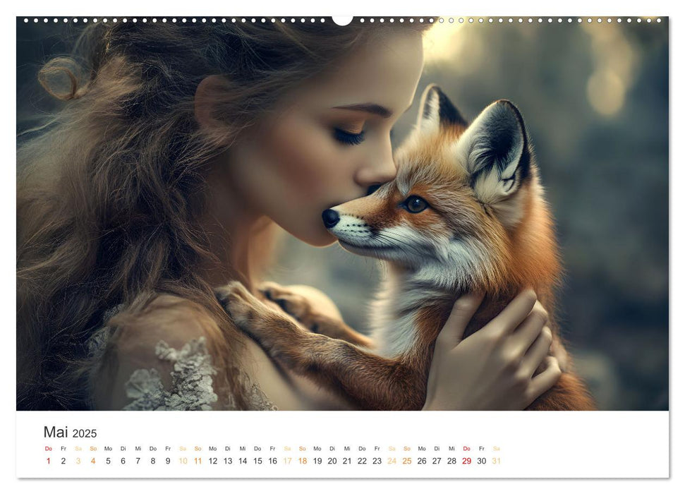 Magische Tierliebe (CALVENDO Wandkalender 2025)