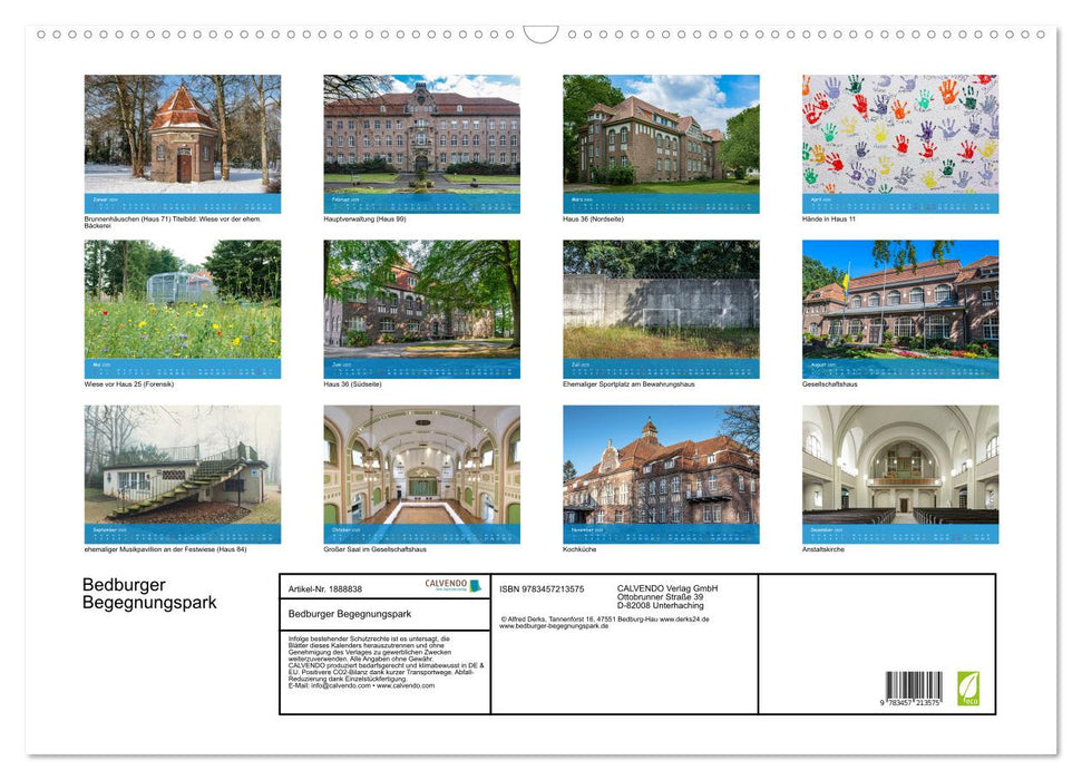 Bedburger Begegnungspark (CALVENDO Wandkalender 2025)