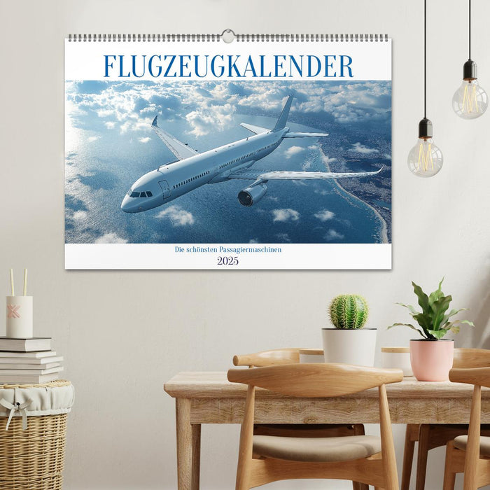 Flugzeugkalender - Die schönsten Passagiermaschinen (CALVENDO Wandkalender 2025)