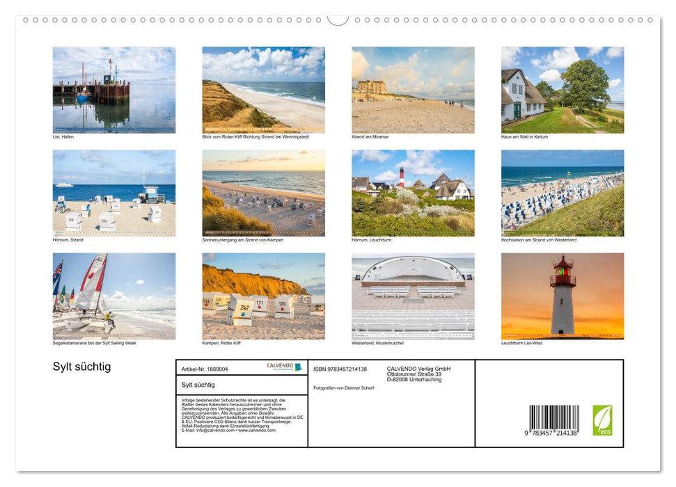 Sylt süchtig (CALVENDO Premium Wandkalender 2025)