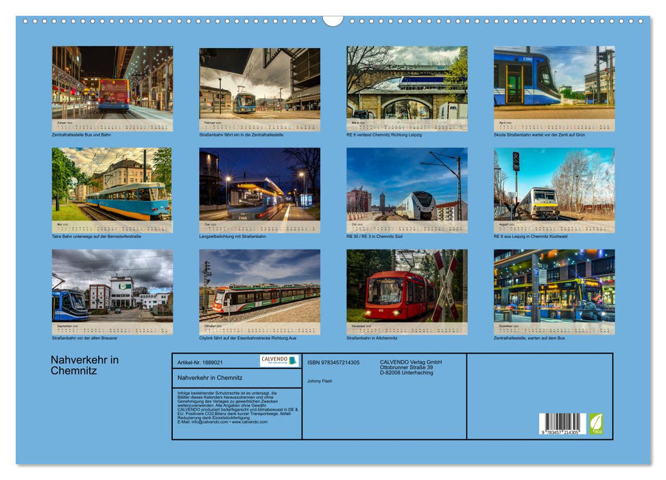 Nahverkehr in Chemnitz (CALVENDO Wandkalender 2025)