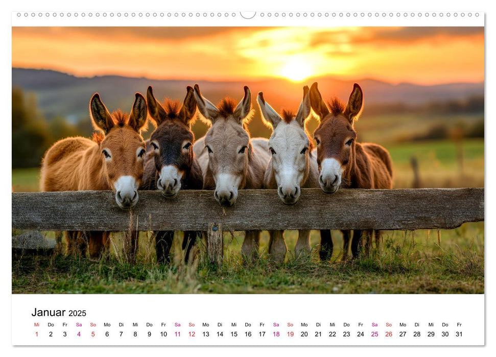 Esel - neugierige Typen (CALVENDO Premium Wandkalender 2025)