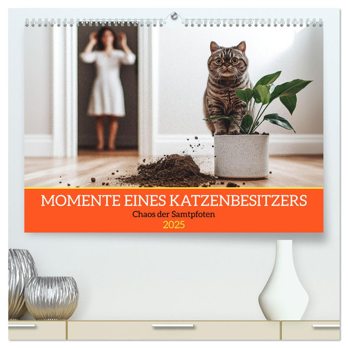 Momente eines Katzenbesitzers - Chaos der Samtpfoten (CALVENDO Premium Wandkalender 2025)