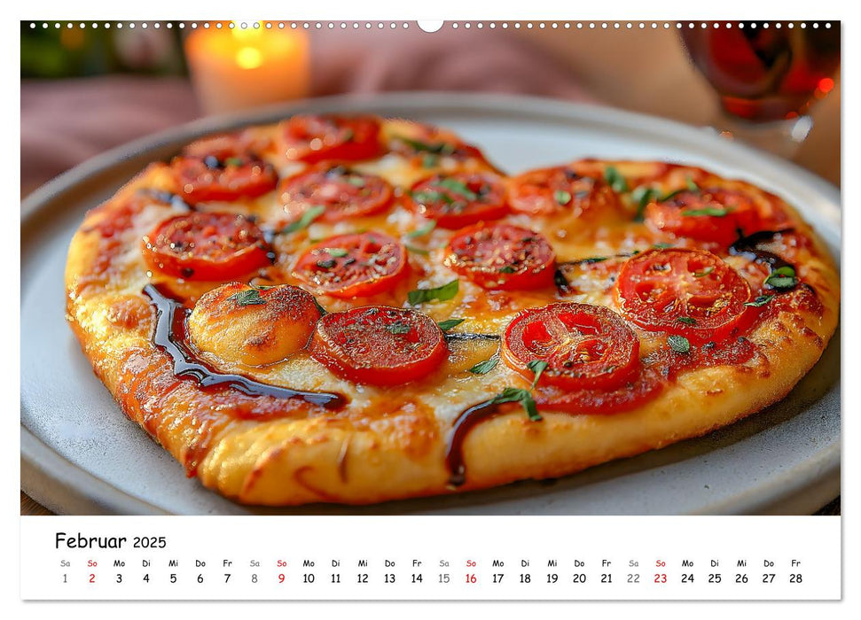 Pizza geht immer - Zu jeder Jahreszeit (CALVENDO Wandkalender 2025)