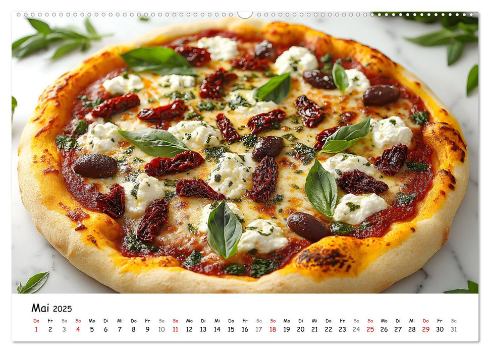 Pizza geht immer - Zu jeder Jahreszeit (CALVENDO Wandkalender 2025)