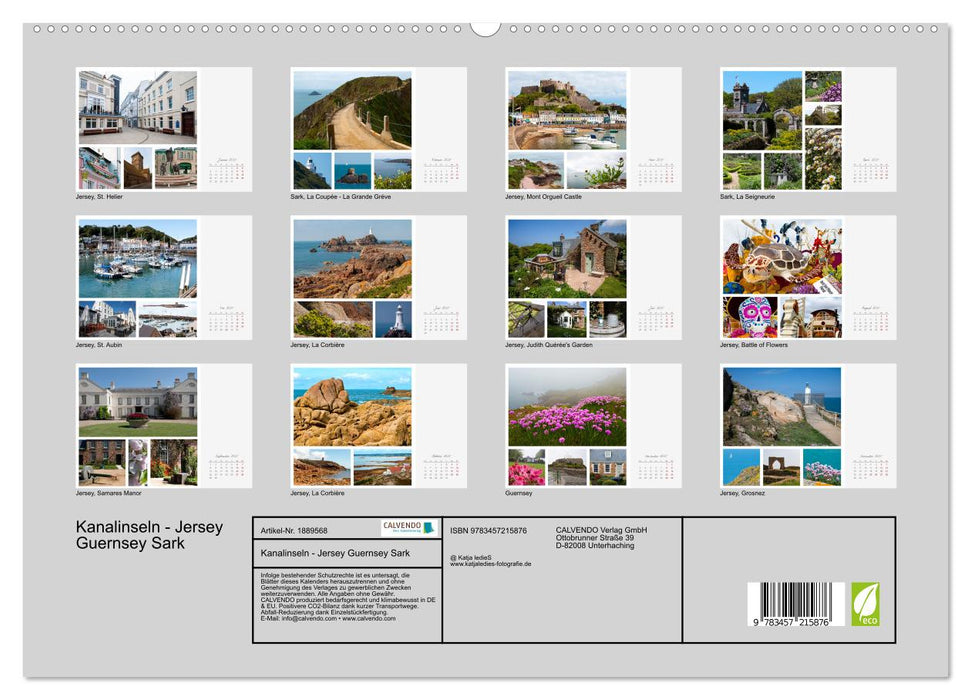 Kanalinseln - Jersey Guernsey Sark (CALVENDO Premium Wandkalender 2025)