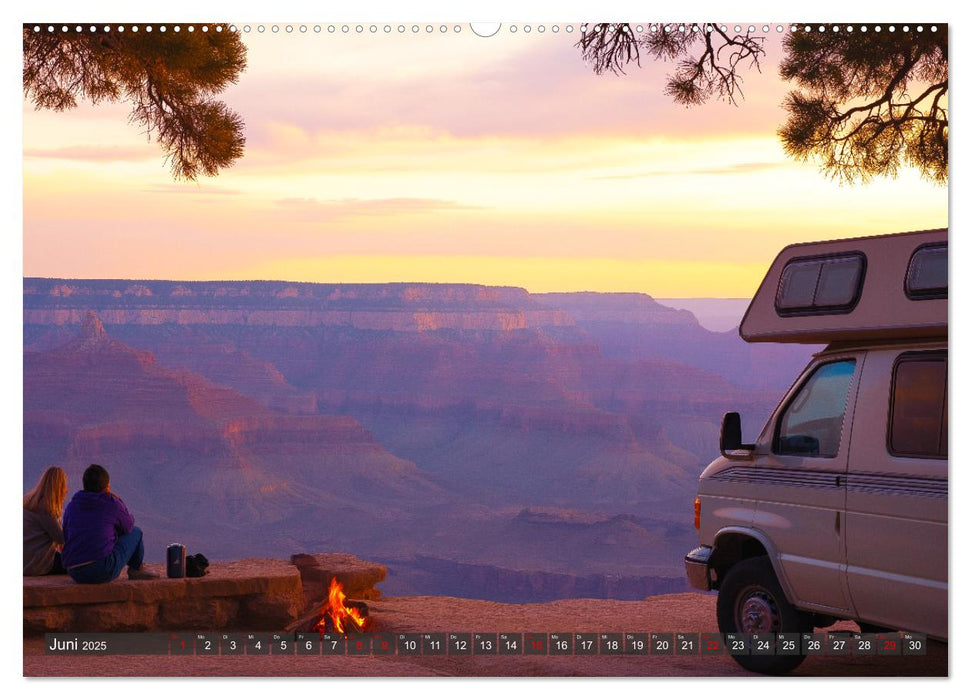 Abenteuer Wildcamping - Mit dem Camper um die Welt (CALVENDO Premium Wandkalender 2025)