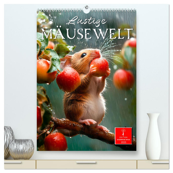 Lustige Mäusewelt (CALVENDO Premium Wandkalender 2025)