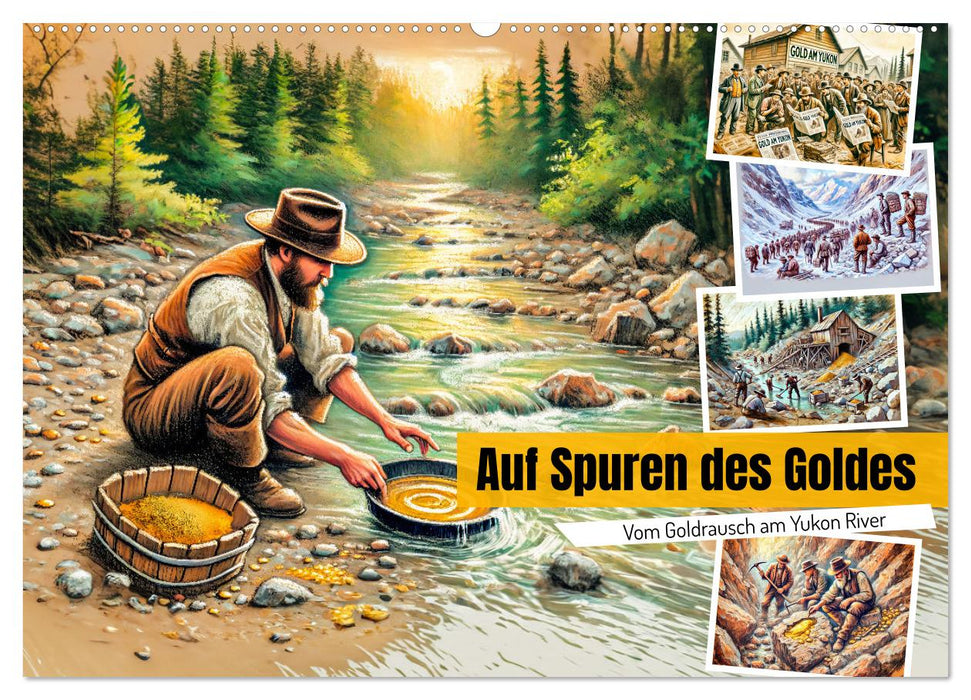 Auf den Spuren des Goldes - Vom Goldrausch am Yukon River (CALVENDO Wandkalender 2025)