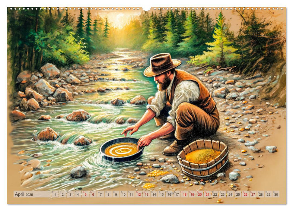 Auf den Spuren des Goldes - Vom Goldrausch am Yukon River (CALVENDO Wandkalender 2025)