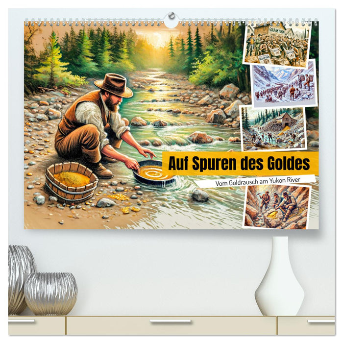 Auf den Spuren des Goldes - Vom Goldrausch am Yukon River (CALVENDO Premium Wandkalender 2025)