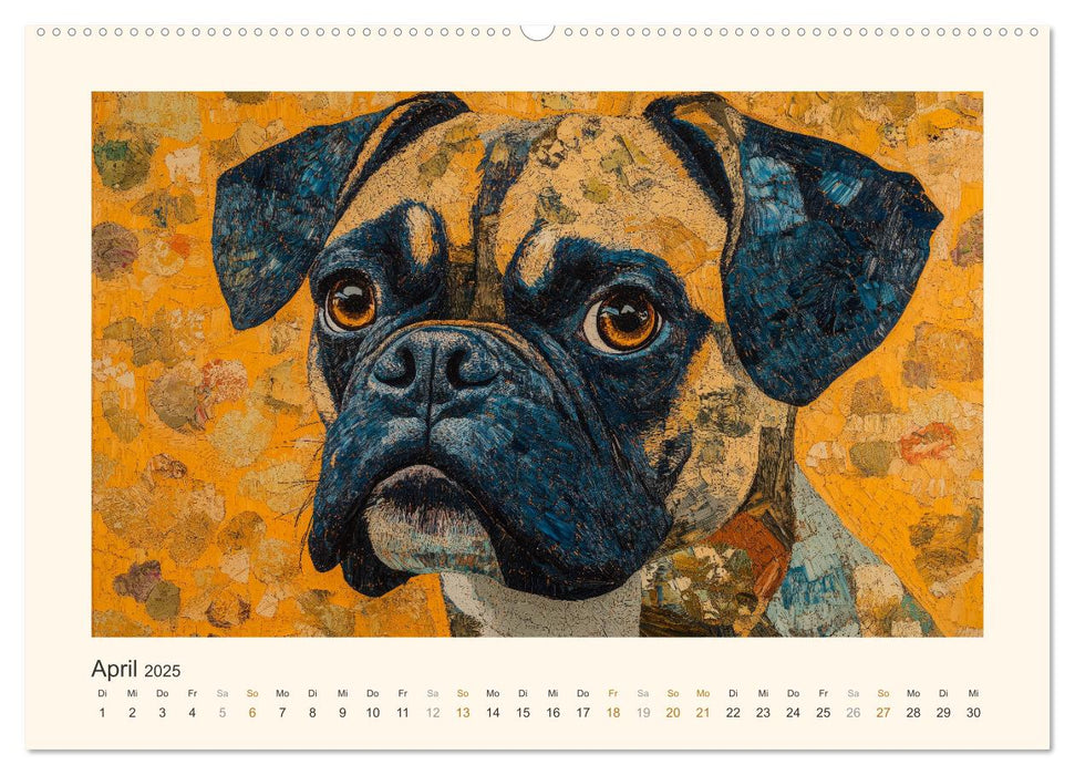 Bunte Boxer (CALVENDO Wandkalender 2025)