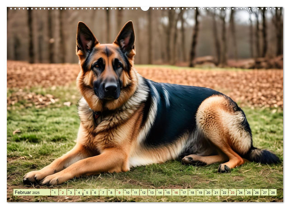 Deutscher Schäferhund - Inbegriff der Treue (CALVENDO Premium Wandkalender 2025)