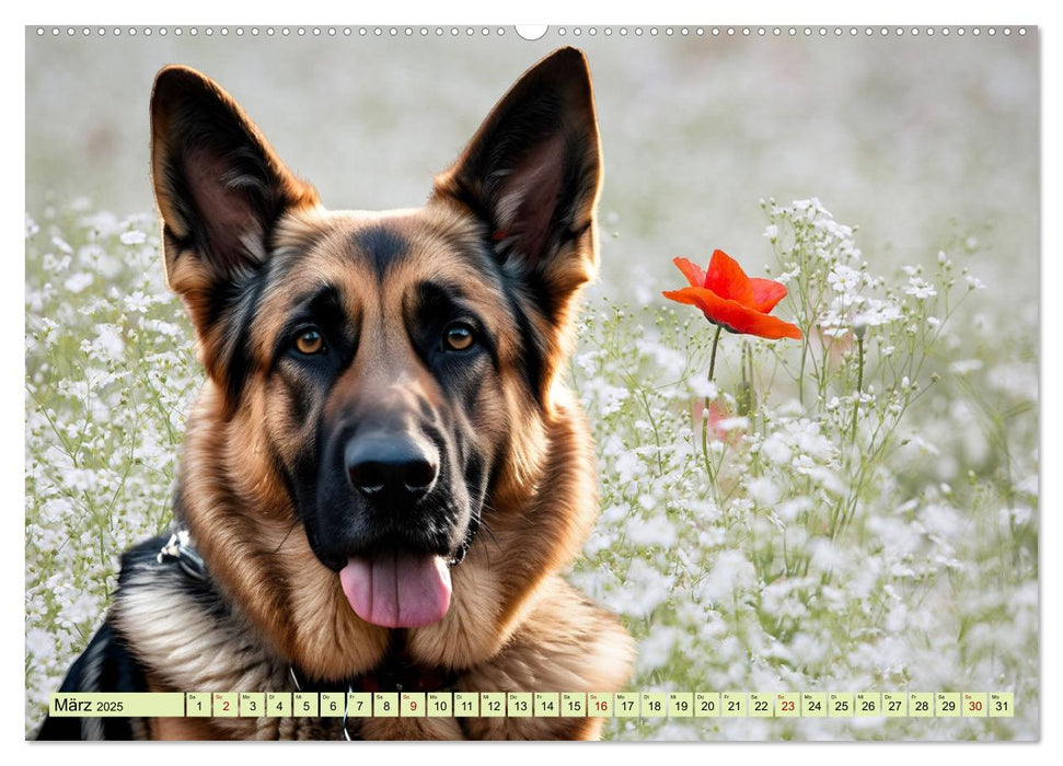 Deutscher Schäferhund - Inbegriff der Treue (CALVENDO Premium Wandkalender 2025)