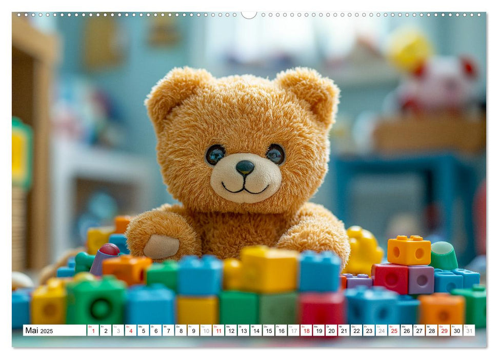 Teddy Babykalender - Jeden Monat zum Knuddeln süß (CALVENDO Premium Wandkalender 2025)