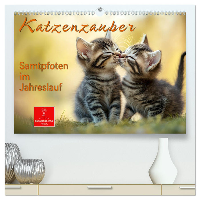 Katzenzauber - Samtpfoten im Jahreslauf (CALVENDO Premium Wandkalender 2025)