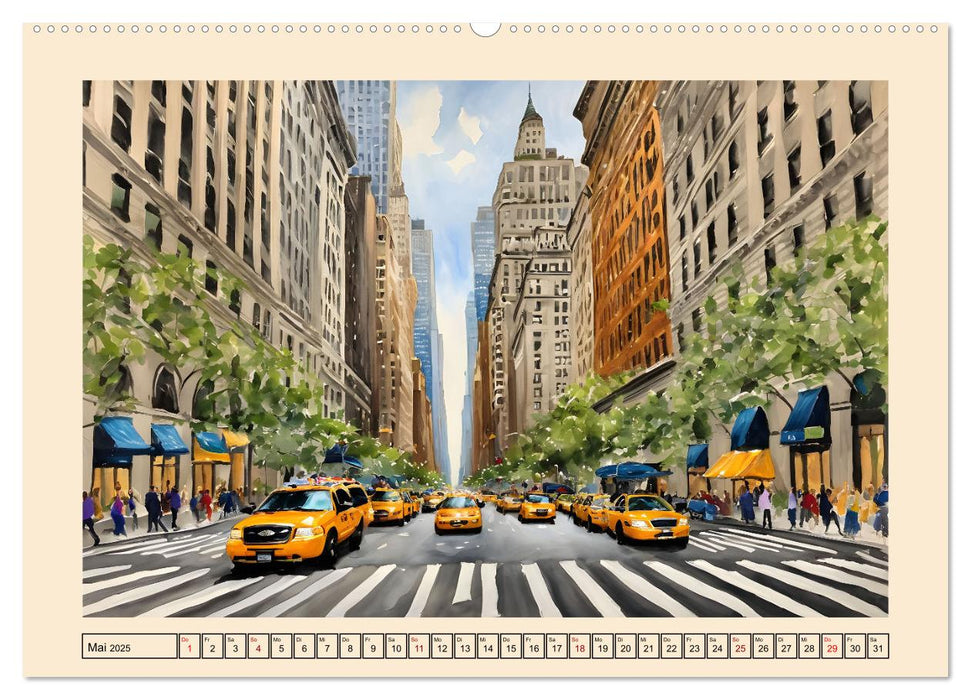 Sightseeing New York (CALVENDO Wandkalender 2025)