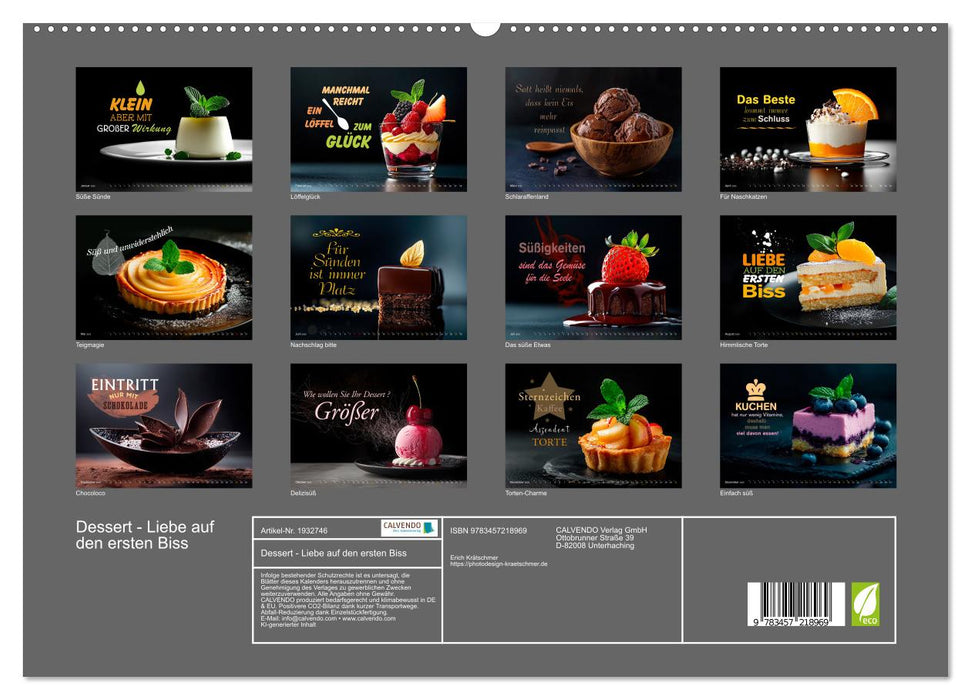 Dessert - Liebe auf den ersten Biss (CALVENDO Premium Wandkalender 2025)