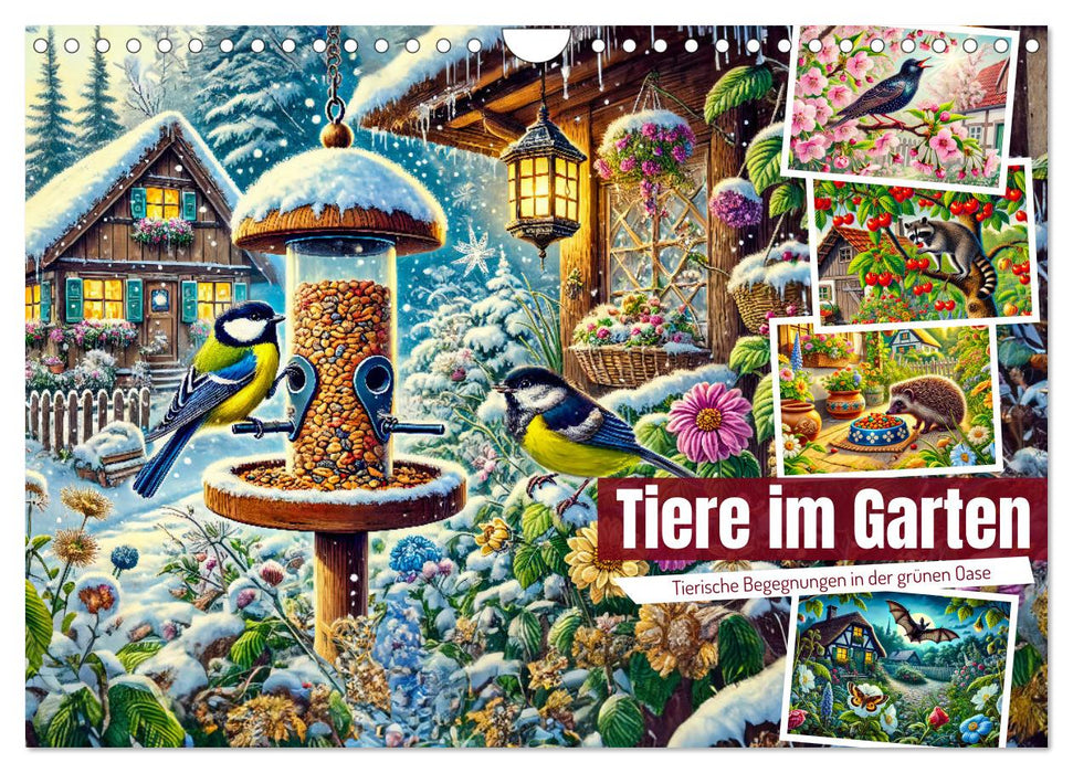 Tiere im Garten - Tierische Begegnungen in der grünen Oase (CALVENDO Wandkalender 2025)