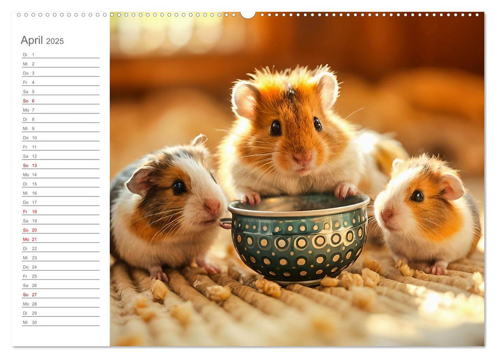 Hamsterhausen - Ein Hamster und seine tierischen Freunde (CALVENDO Wandkalender 2025)