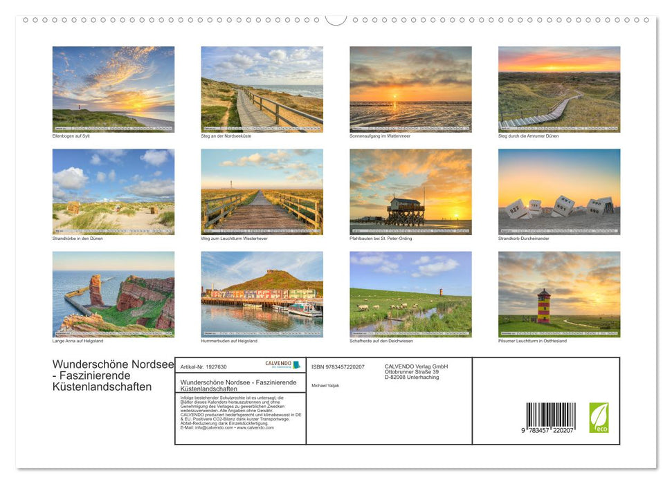 Wunderschöne Nordsee - Faszinierende Küstenlandschaften (CALVENDO Premium Wandkalender 2025)