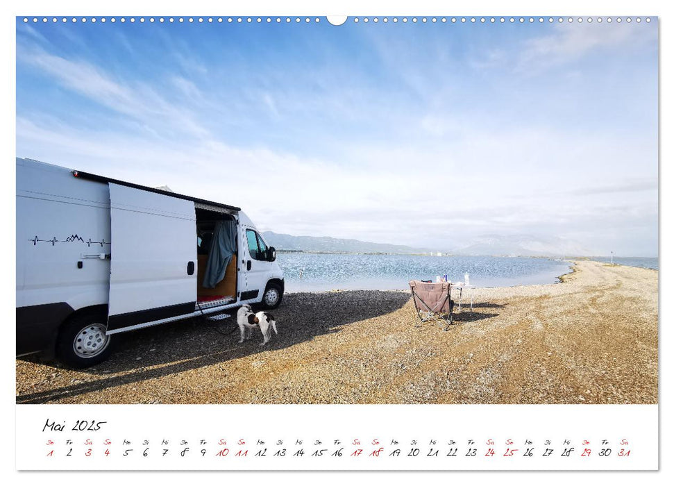 Berge und Meer: ein Vanlife-Abenteuer im Westen Griechenlands (CALVENDO Wandkalender 2025)