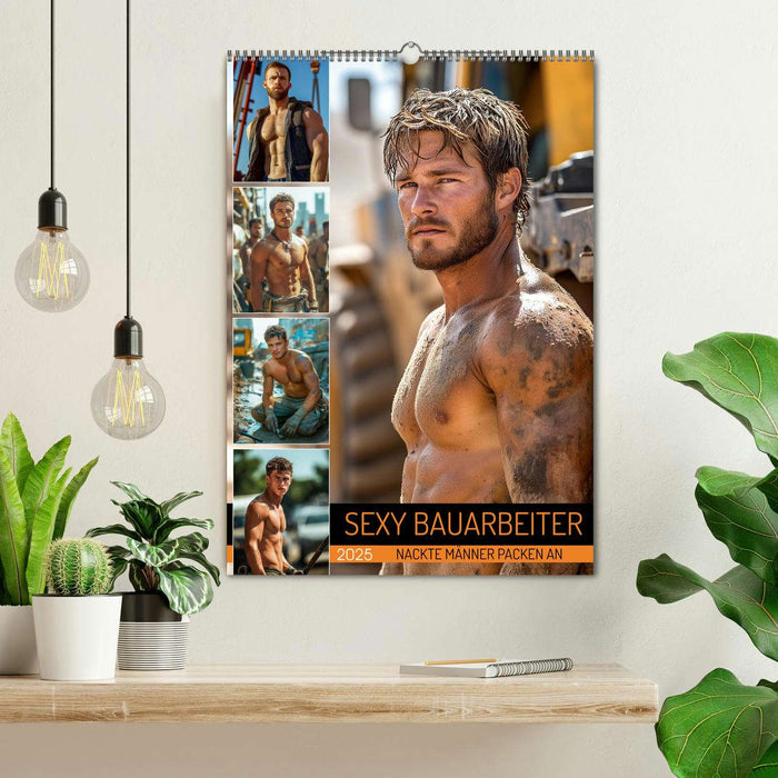 SEXY BAUARBEITER - Nackte Männer packen an (CALVENDO Wandkalender 2025)