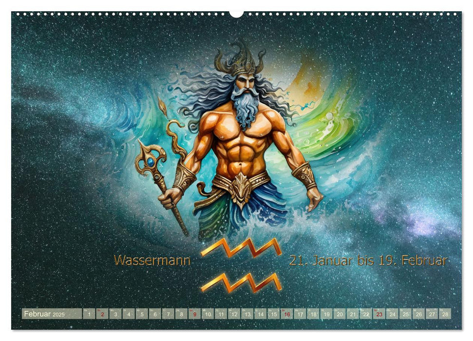 Galaktische Sternkreiszeichen (CALVENDO Premium Wandkalender 2025)