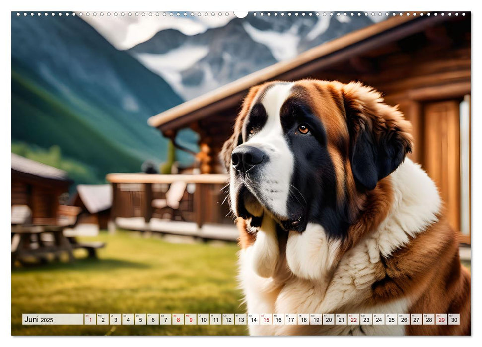 Gigant Bernhardiner (CALVENDO Premium Wandkalender 2025)