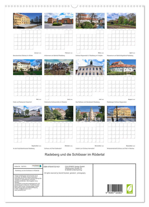 Radeberg und die Schlösser im Rödertal (CALVENDO Premium Wandkalender 2025)