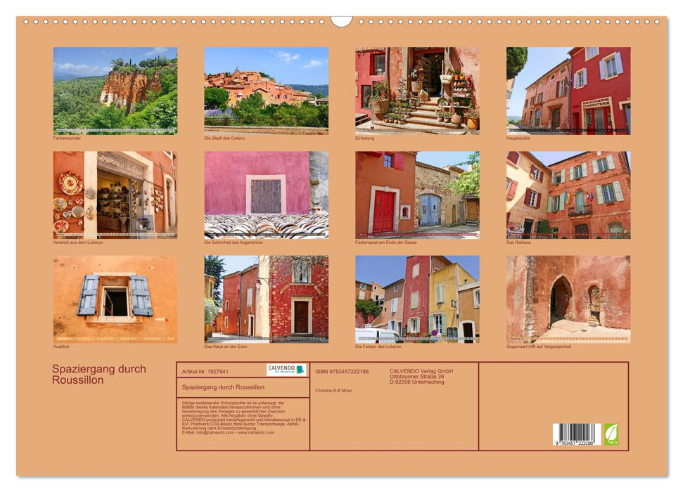 Spaziergang durch Roussillon (CALVENDO Wandkalender 2025)