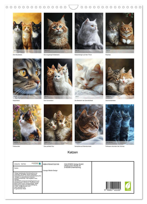 Katzen (CALVENDO Wandkalender 2025)