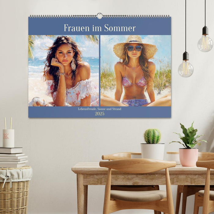 Frauen im Sommer. Lebensfreude, Sonne und Strand (CALVENDO Wandkalender 2025)