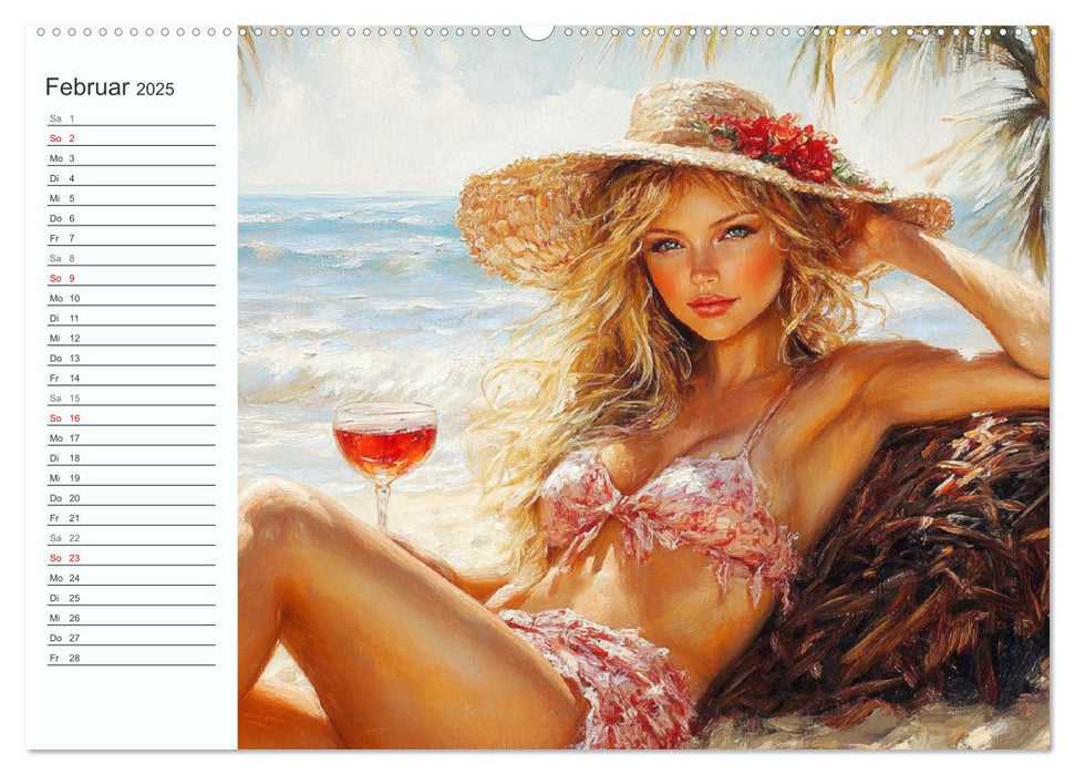 Frauen im Sommer. Lebensfreude, Sonne und Strand (CALVENDO Wandkalender 2025)