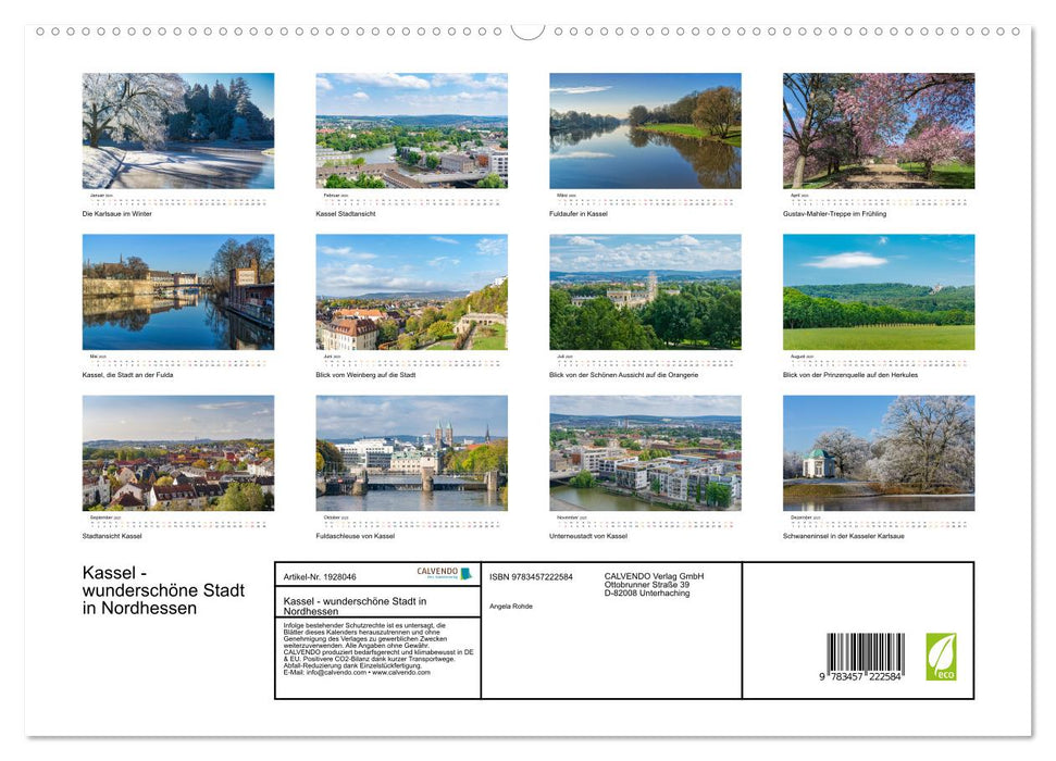 Kassel - wunderschöne Stadt in Nordhessen (CALVENDO Premium Wandkalender 2025)