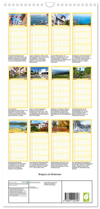 Bregenz am Bodensee (CALVENDO Familienplaner 2025)