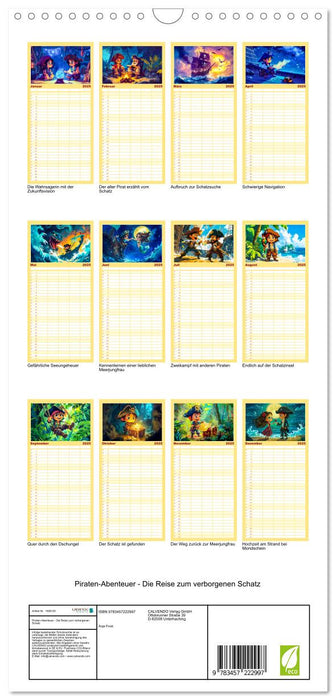 Piraten-Abenteuer - Die Reise zum verborgenen Schatz (CALVENDO Familienplaner 2025)