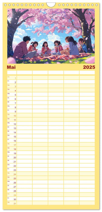 Anime Kalender – Charaktere im Slice-of-Life Stil (CALVENDO Familienplaner 2025)