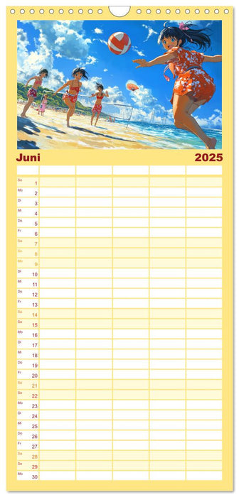 Anime Kalender – Charaktere im Slice-of-Life Stil (CALVENDO Familienplaner 2025)